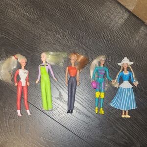 ❤️Barbie Action Figures Set - Pink, Green, Blue, Orange